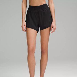 Lululemon Track That Mid-Rise Lined Short 5" - Heather Lux Multi Black